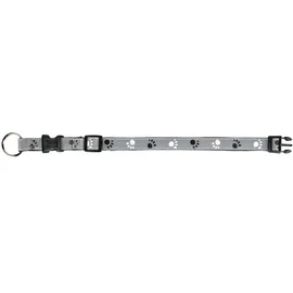 Trixie Silver Reflect Halsband Schwarz/Silber S