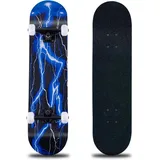 LuxusKollektion Skateboard Skateboard 31 x 8 Zoll mit ABEC-11 Kugellager, 95A Rollen Blue