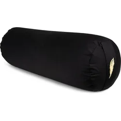 MindBaas - Yoga Bolster - Eco - Schwarz - Yogakissen - Meditationsrolle EINHEITSGRÖSSE