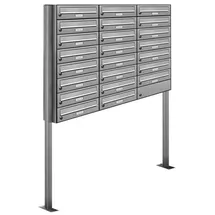AL Briefkastensysteme Premium Standbriefkasten Edelstahl weiß