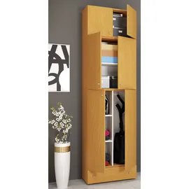 VCM Holz Besenschrank Staubsauger Putzschrank Lona SA 70 x 39 x 0 cm Braun