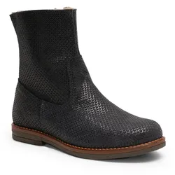 Winterstiefel BISGAARD "nicola lamb", Kinder, Gr. 33, blau (blauberry), Leder, Glitzermuster, casual, Schuhe, Stiefel, Festtagsschuh, Winterstiefel mit wärmender Lammwolle