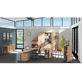 Geramöbel Flex Rollladenschrank 80 x 42,5 x 79,8 cm silber