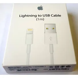 Apple Lightning auf USB Kabel Lightning Stecker auf USB Typ A Stecker 1.00 m weiß (Kabel & Adapter)