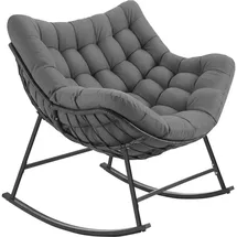 Tectake Schaukelstuhl Tami Polyester 93 x 89 x 99,5 cm Grau