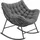 Tectake Schaukelstuhl Tami Polyester 93 x 89 x 99,5 cm Grau