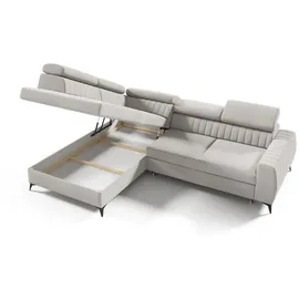 Fun Möbel Ecksofa Schlafsofa Sofa TORONTO Stoff Element Dunkelgrün Ottomane Links