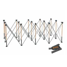 Bora Arbeitstisch Holz/Metall 122 x 244 x 91 cm grau klappbar