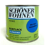 Home Buntlack Acryllack glänzend himmelblau Ral 5015 375 ml