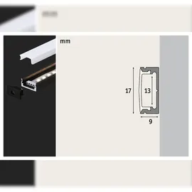 Paulmann Base Profil 1 m mit Weißem Diffusor eloxiert