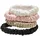 Lenoites Mulberry Silk Skinny Scrunchies Pink, Beige