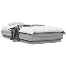 vidaXL Bettgestell 90 x 200 cm Grau