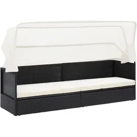 vidaXL Gartensofa schwarz 49393