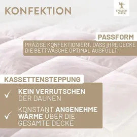 SPESSARTTRAUM Daunendecke Bronze normal, Daunen 10% Federn 155x200 cm