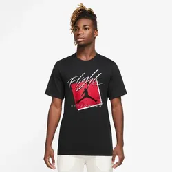 NIKE Herren Shirt M J BRAND GFX SS CREW 1, BLACK/GYM RED/BLACK, XL