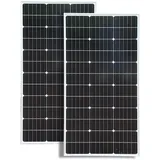 Solar panel 200W Solarmodule Monokristallin 19.8v Solarpanel Solarzelle Photovoltaik für 12 V Batterien, Wohnwagen, Camping, Balkon, Gartenhäuser(200w)