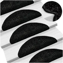 vidaXL Stufenmatte 56 x 17 cm Schwarz