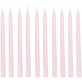 Partydeco Spitzkerze 24 cm 10 St. altrosa matt