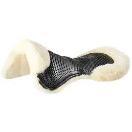 Acavallo Gel-Pad mit Lammfell L Schwarz