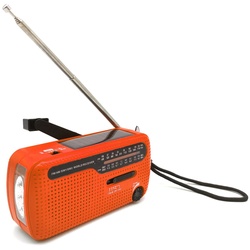 Fit4Blackout Solar Notfallradio orange Dynamo multifunktions Emergency FM AM ...