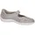 WALDLÄUFER HENNI Riemchenballerina, Keilabsatz, Halbschuh, Komfortschuh mit Perforation, Weite H grau 44,5 EU (10 UK)
