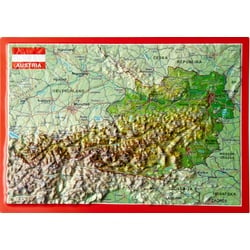 Georelief Reliefpostkarte Österreich - 0