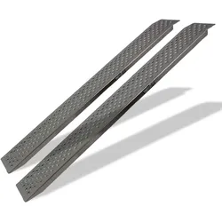 TRUTZHOLM 2 x Auffahrrampe 150 cm Tragkraft 400 kg Alu grau profiliert Verlad...