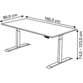 Kerkmann Schreibtisch Move 1 Ahorn / Weiß