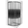 Mexen Rio halbrunde Duschkabine 90 x 90 cm, Gestreift, Schwarz - 863-090-090-70-20 - Schwarz