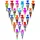 Livepac-Office 20x Schultüte/Zuckertüte/Länge: 25cm / rund / 20 verschiedene Motive
