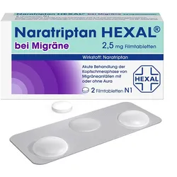 Naratriptan HEXAL bei Migräne 2,5 mg 2 St