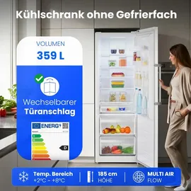 Bomann VS 7372 Vollraumkühlschrank (359 l, 1850 mm hoch, Weiß)