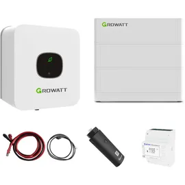 Growatt MIN 3000-XH Hybrid Wechselrichter 5,12 kWh mit Solarspeicher-Set