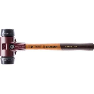 Halder SIMPLEX-Schonhammer mit Gummi-Kompositions-Einsätzen (schwarz) 60G mm