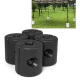 Tourtecs Pavillon Gewichte 4 Stück 0,5 x 0,5 x 0,5 m Schwarz