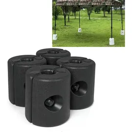 Tourtecs Pavillon Gewichte 4 Stück 0,5 x 0,5 x 0,5 m Schwarz