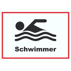 Schwimmer Schild A0 (841x1189mm)