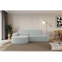 altdecor Eckcouch Samt mit Schlaffunktion und Bettkasten 2-Sitzer Grün