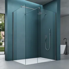 mai & mai Bremen01k-T Walk-In-Dusche 100 x 100 cm mit Duschtasse