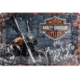Nostalgic-Art Blechschild 20 x 30 "Harley-Davidson Favourite Ride" - Motorradzubehör - Geschenkideen