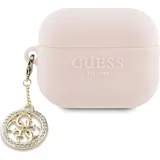 GUESS GUAP23DSLGHDP AirPods Pro 2 Hülle rosa/rosa 3D Rubber 4G Diamond Charm