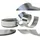 Clairefontaine 8 Spulen Geschenkbänder Metallic-Effekt 10mx25mm Silber 616176C