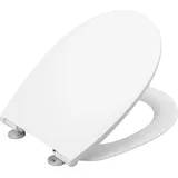 CORNAT WC-Sitz "Premium 4" - Superflaches Design - Pflegeleichter Duroplast - Quick up & Clean Funktion - Absenkautomatik - Bequeme Montage von oben / Toilettensitz / Klodeckel / KSPREMSC400