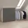 VCM Dachschrägen Kleiderschrank mit Stange Dacho L