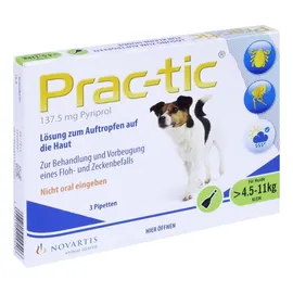 Elanco Prac tic für kleine Hunde 4,5-11 kg Einzeldosispipetten