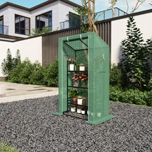 Konifera Foliengewächshaus pulverbeschichtet Grün Folie 0 mm 0,66 m2