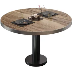 BML | Bistro Loungetisch | Ø:H 70 x 38,5 cm | Sheesham / Schwarz
