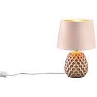 Trio Reality Tischleuchte Ariana 1-flammig Beige/Gold 18 cm x