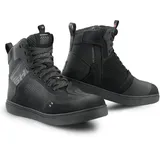 SHIMA REBEL 2.0 Motorrad Schuhe Herren Leder Belüftet Motorradstiefel Protektoren Sneaker Rutschfeste Sohle Knöchelstütze Seitlicher Reißverschluss Bikerboots (Frauen, Belüftet Schwarz, 40)