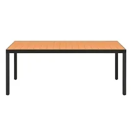 vidaXL Gartentisch Braun 185x90x74 cm Aluminium und WPC